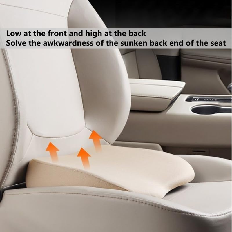 Sothuba Car Seat Cushion for Driving,Car Booster Seat Cushion for Short Drivers,Portable Driver Seat Cushion to Raise Height 3.5 in,Office Chair Back Support Pillow for Lower Back Pain Relief - Image 2